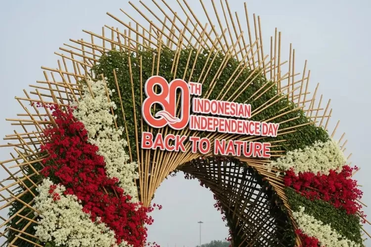 Gapura Sambut HUT ke 80 Republik Indonesia