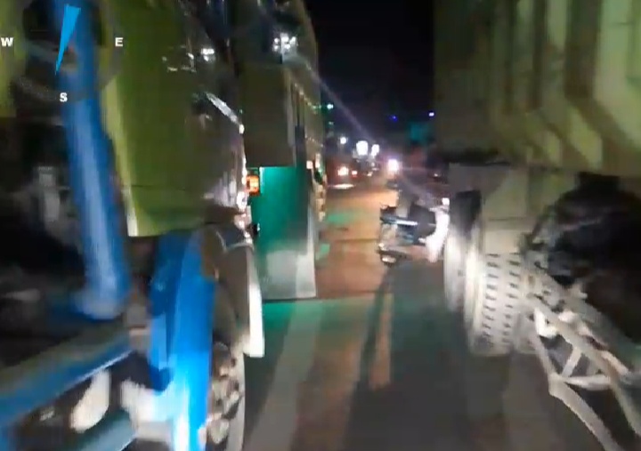 Perbaikan Jalan Rusak Dampak Truk Tambang -