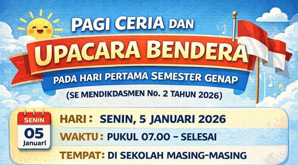 Hari Pertama Masuk Sekolah di 2026, Kemendikdas Minta Pelajar Lakukan Hal Ini di Pagi Hari